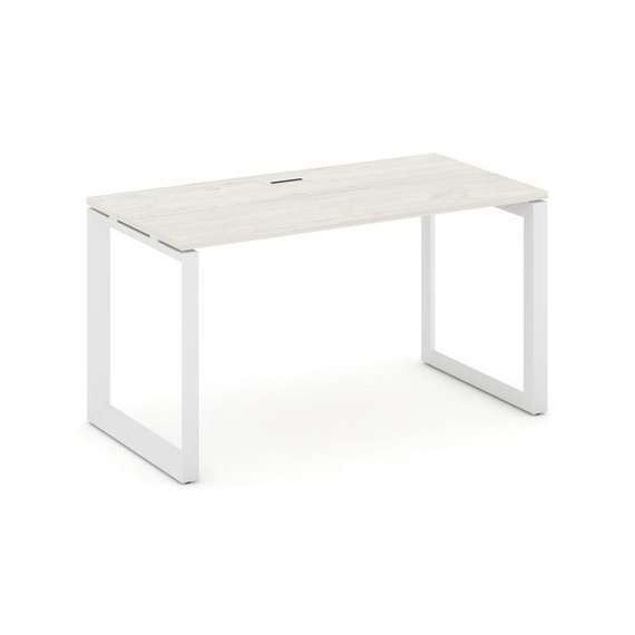 Style Project Стол письменный SN-59O.SP-003 Дуб Наварра/Металл Белый/Белый Заглушка 1380*600*750