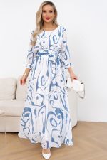 Платье Марго (белый/голубой) Р11-1245/4 Nikol