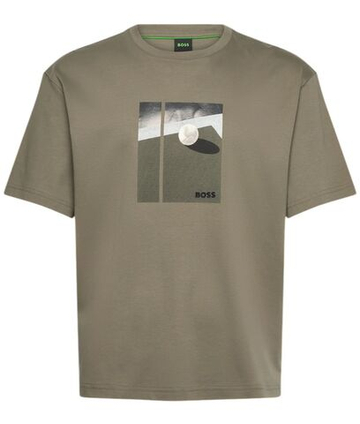 Мужская теннисная футболка BOSS TS_Join - dark beige