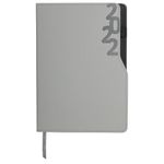 Ежедневник датированный 2022 А5 138x213 мм BRAUBERG "Up", под кожу, софт-тач, держатель для ручки, серый, 112807