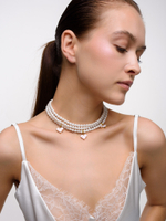 Колье "Delicacy pink soul matt" Gold