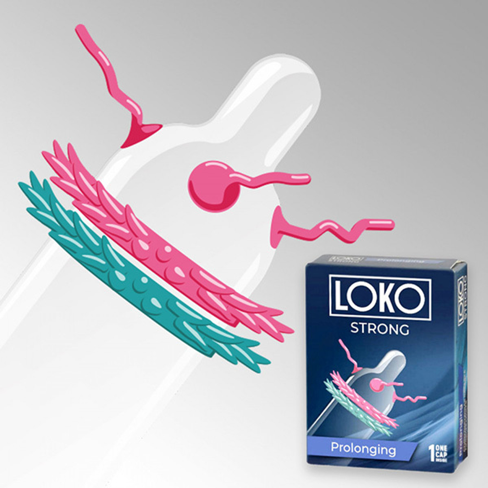 Стимулирующая насадка на пенис 19см с продлевающим эффектом Sitabella Loko Strong