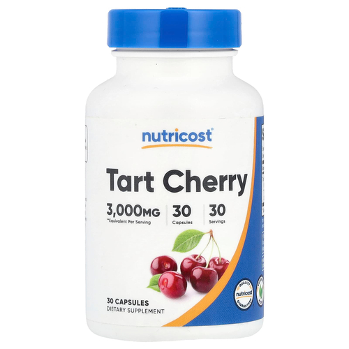 Nutricost, Вишня, 3000 мг, 30 капсул