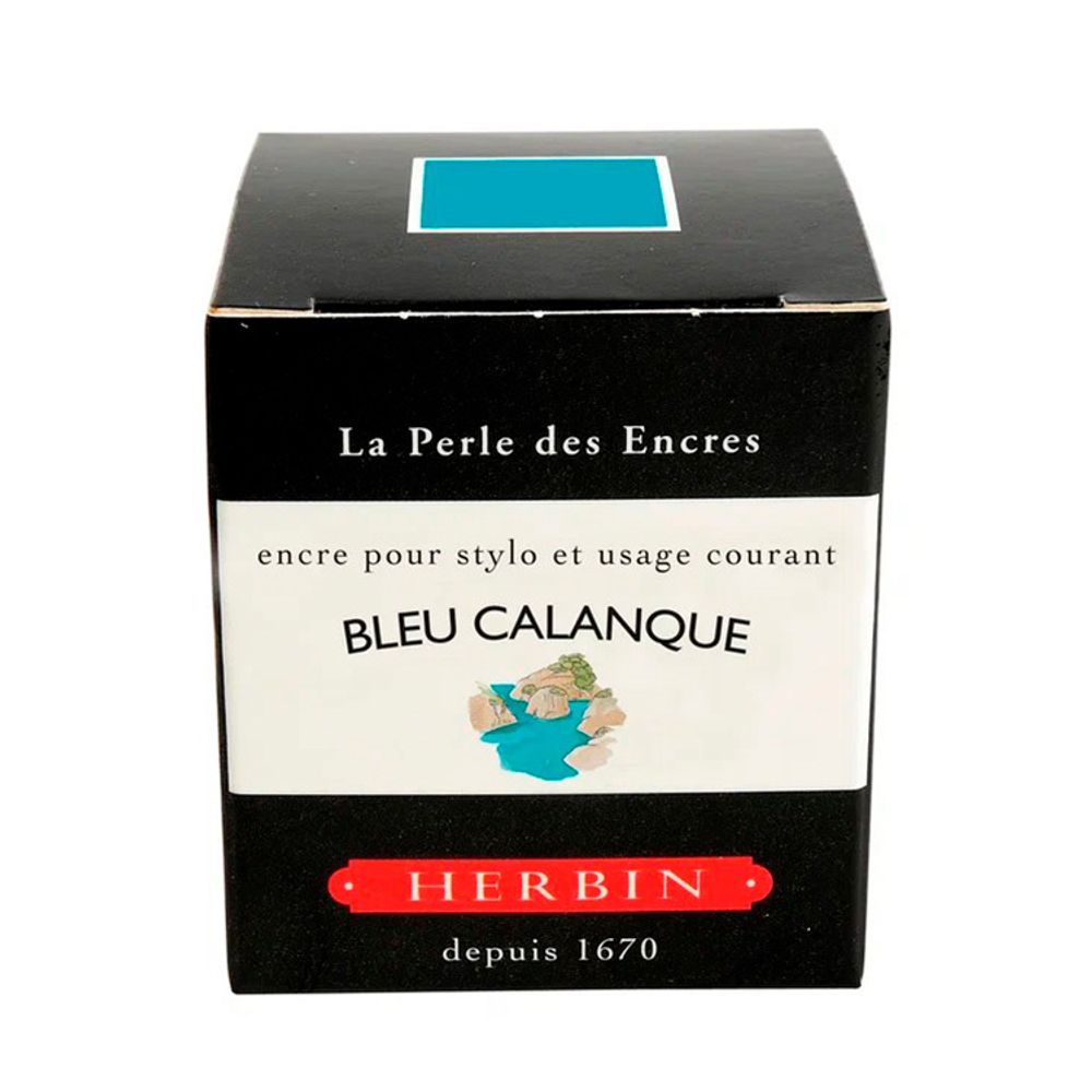 Чернила во флаконе Herbin 30 мл Bleu calanque Аквамарин (13014T) 1