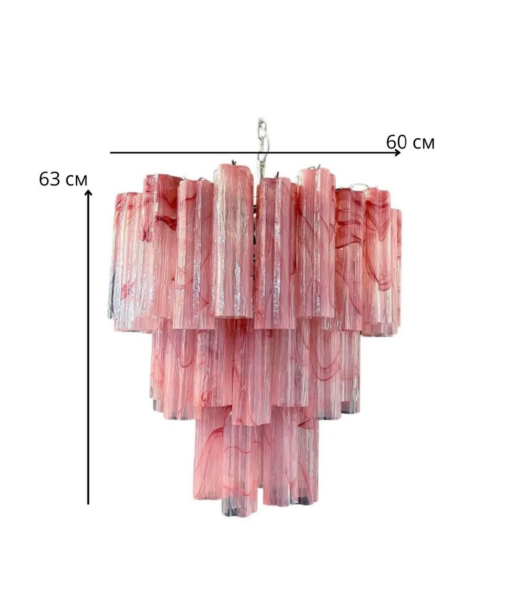 Стильная люстра из розового стекла ✨