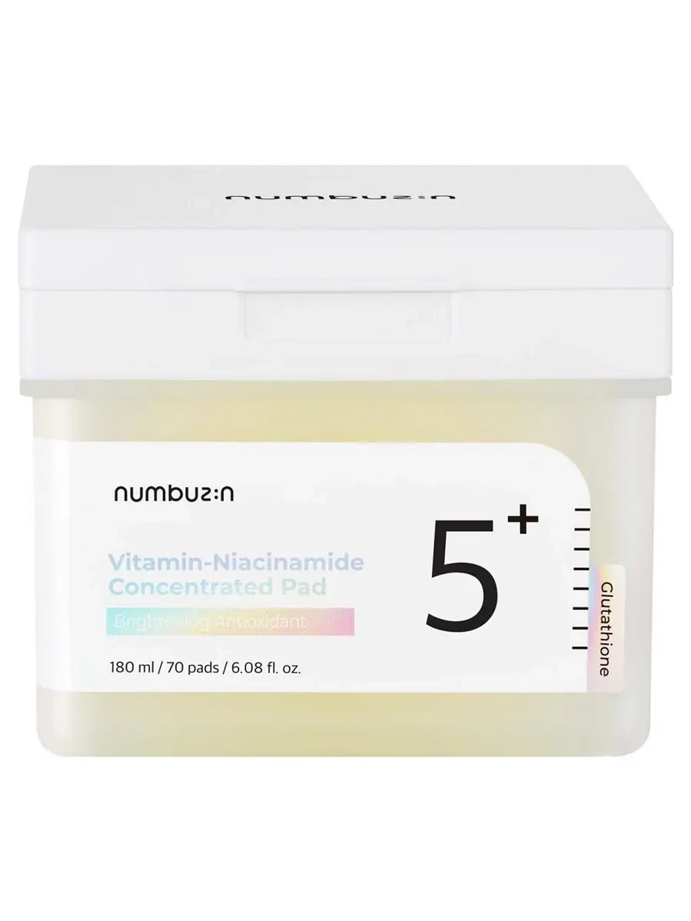 Numbuzin Осветляющие витаминные пэды с ниацинамидом No.5 Vitamin-Niacinamide Concentrated Pad 70 шт