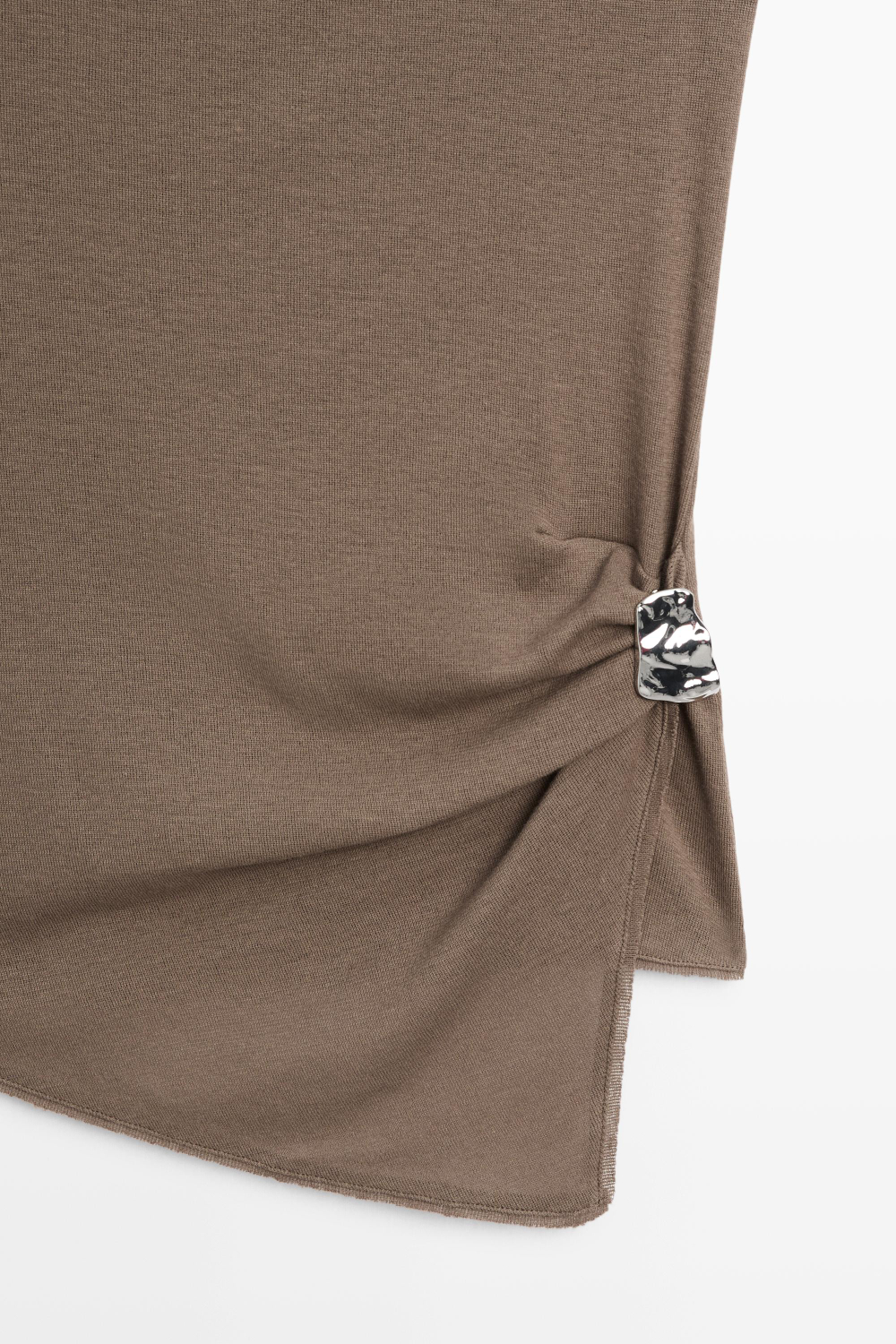 Massimo Dutti Топ из 100% хлопка, кротово-коричневый