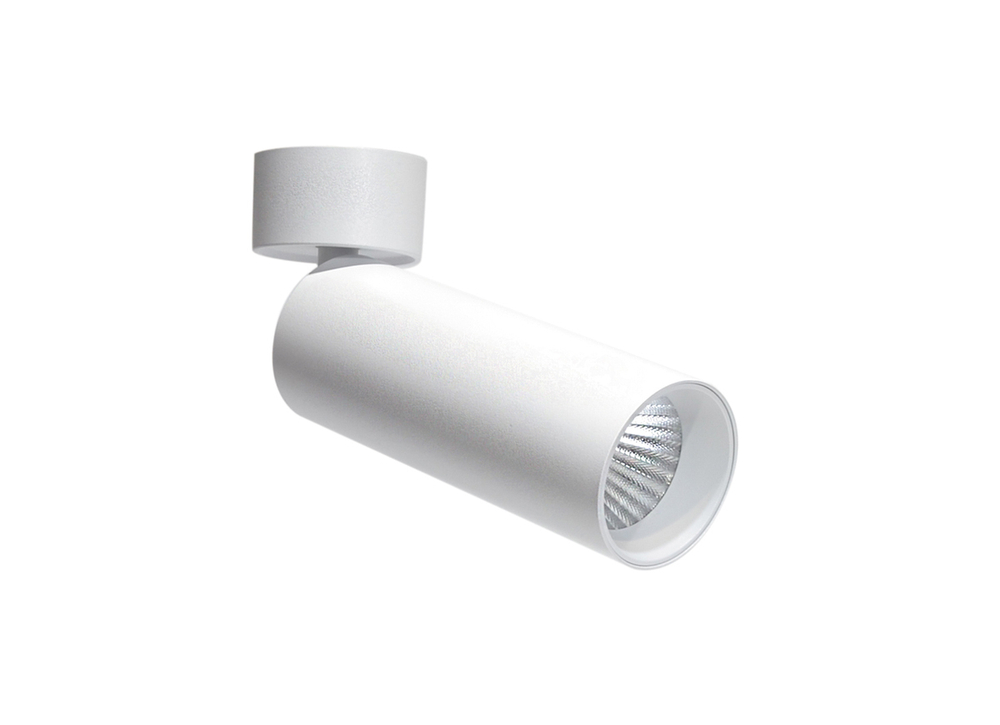 Donolux Led св-к накладной, поворотный 20Вт, D74хH225мм, 1596Лм, 38°, 3000К, IP20, Ra &gt;90, белый RAL9003,блок питания в комплекте DL18895R20W1W ST
