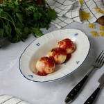 Блюдо овальное,глубокое 24 см,коллекция "Blue Flower" P.L. Proff Cuisine