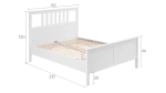 Кровать - аналог IKEA HEMNES / ХЕМНЭС/ ХЕМНЕС / КЫМОР / ИКЕА 140х200 см, белый