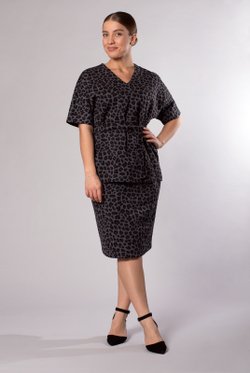 Юбка женская 4138зп, Леопард #225Лед014138зп