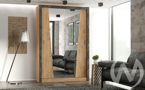 Шкаф-купе МС Соренто (дуб крафт/бетон темный)