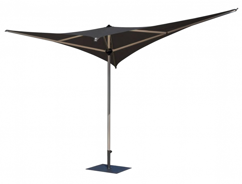 Зонт-парусник 2.9х2.9 м Scolaro Vela Titanium, титан, антрацит