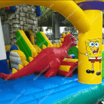 Большой надувной батут "Средневековье" 20*20*5 м