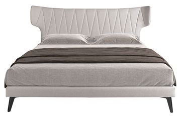 Кровать 7160/GC1801 Angel Cerda из светло-серой ткани 180x200