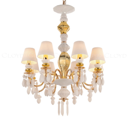 Люстра Cloyd LOTTIE-B C8 / Ø62 см- бел.-золотая керамика (арт.11212)