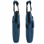 Сумка портфель HEIKKI NOVATION (ХЕЙКИ) с отделением для ноутбука 13-14", багажная лента, синяя, 28х38х3 см, 272593