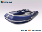 Лодка надувная моторная solar-420 jet tunnel