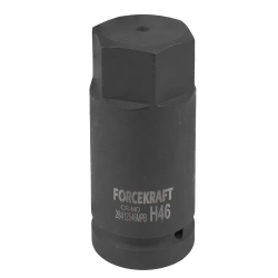 Головка-бита 6-гранная ударная 1/2'', 46мм FORCEKRAFT FK-28412546MPB