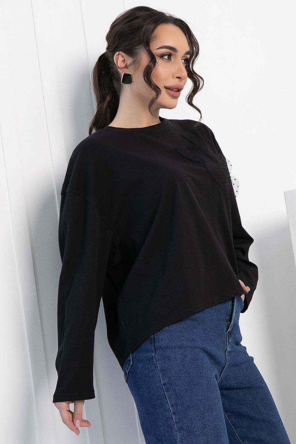 Блуза Англия (черная) Б12906-39М LT Collection