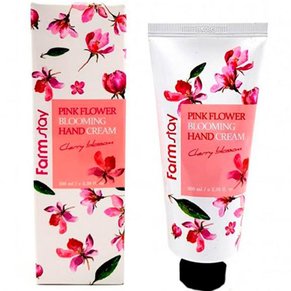 FarmStay. Крем для рук с экстрактом лепестков вишневого цвета Pink Flower Blooming Hand Cream Cherry Blossom