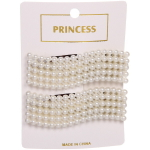 Зажимы для волос 2шт «New collection», волна, цвет белый, 7*2,3см