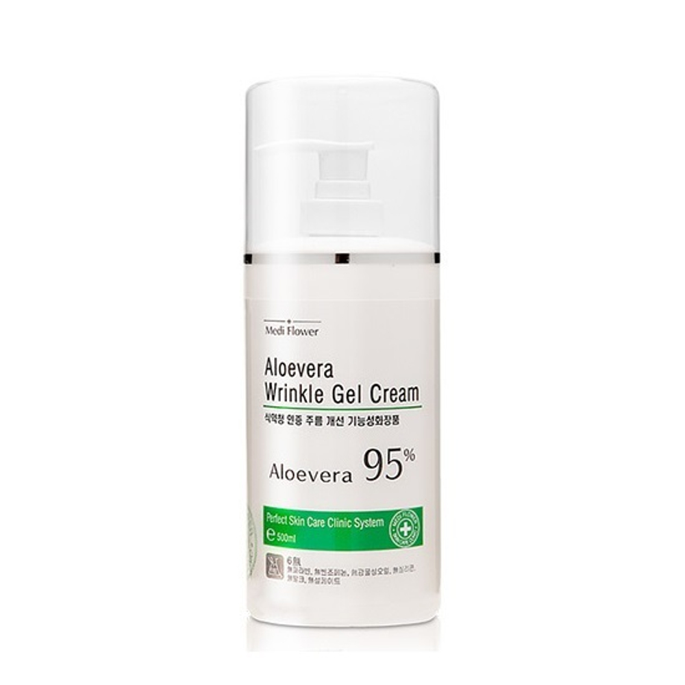Гель-крем с алое 98% смягчающий Medi Flower Aloe Vera Wrinkle Gel Cream 500мл