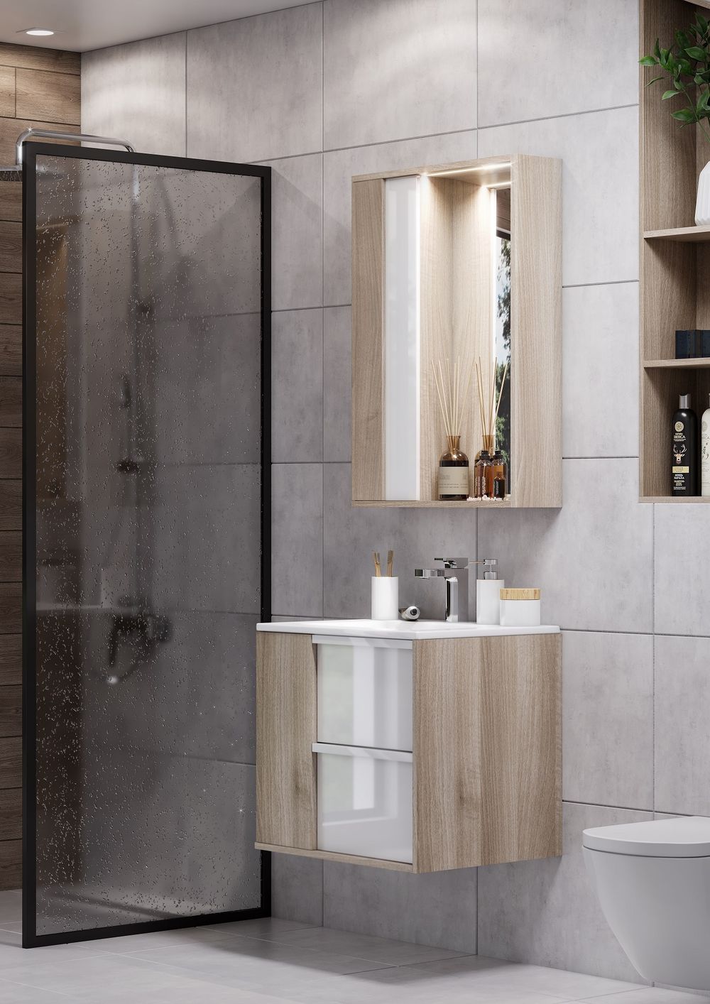 Зеркальный шкаф AQUATON Бостон 75