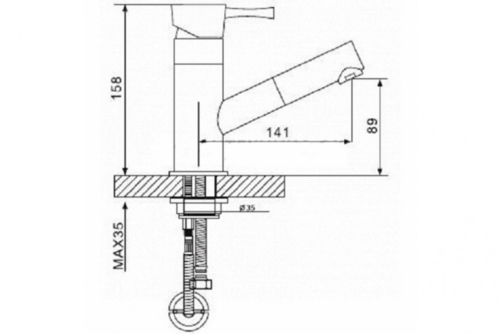 Смеситель для кухни GAPPO с выдвижным гусаком G1209