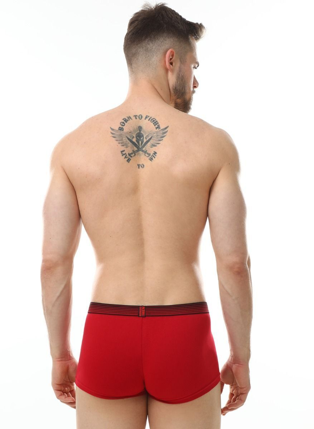 Мужские трусы-боксеры с контрастной тесьмой (Размер: L) (Цвет: зеленый)