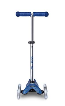 Cамокат Mini Micro Deluxe Блестящий (галактика) LED синий