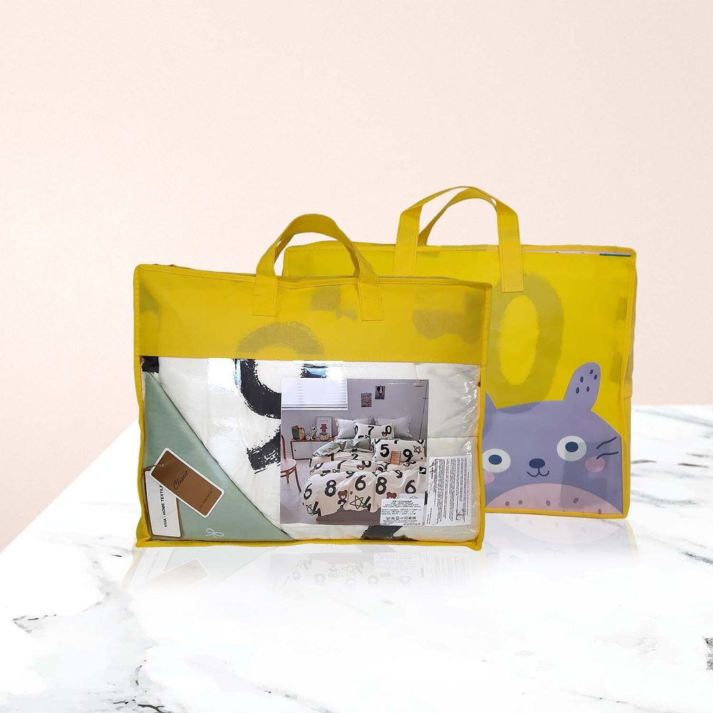 Комплект постельного белья Сатин с Одеялом Young 100% хлопок на резинке OBKR019