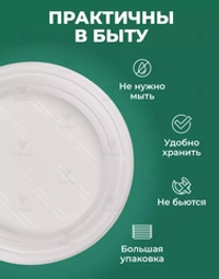 Тарелка одноразовая для вторых блюд