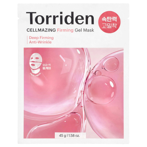 Torriden, Cellmazing, укрепляющая гелевая косметическая маска, 1 листовая маска, 45 г (1,58 унции)