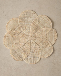 ZARA HOME ПОДСТАВКА ПОД СТОЛОВЫЕ ПРИБОРЫ «ЦВЕТОК» ИЗ РАМИ,СВЕТЛО-БЕЖЕВЫЙ