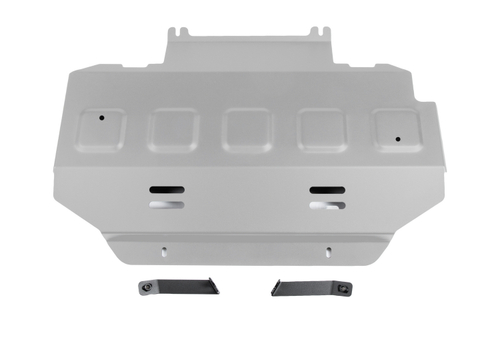 Защита радиатора Rival для Great Wall Poer King Kong МКПП 4WD 2023-н.в./Haval H5 III поколение АКПП 4WD 2024-н.в., рынок РФ, алюминий 3 мм, с крепежом, штампованная, 333.2026.1