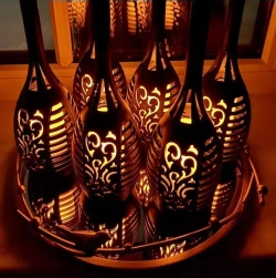 Светильник на солнечной батарее уличный Горящий Факел 52см - 6 шт, светодиодный для дома, дачи и сада.