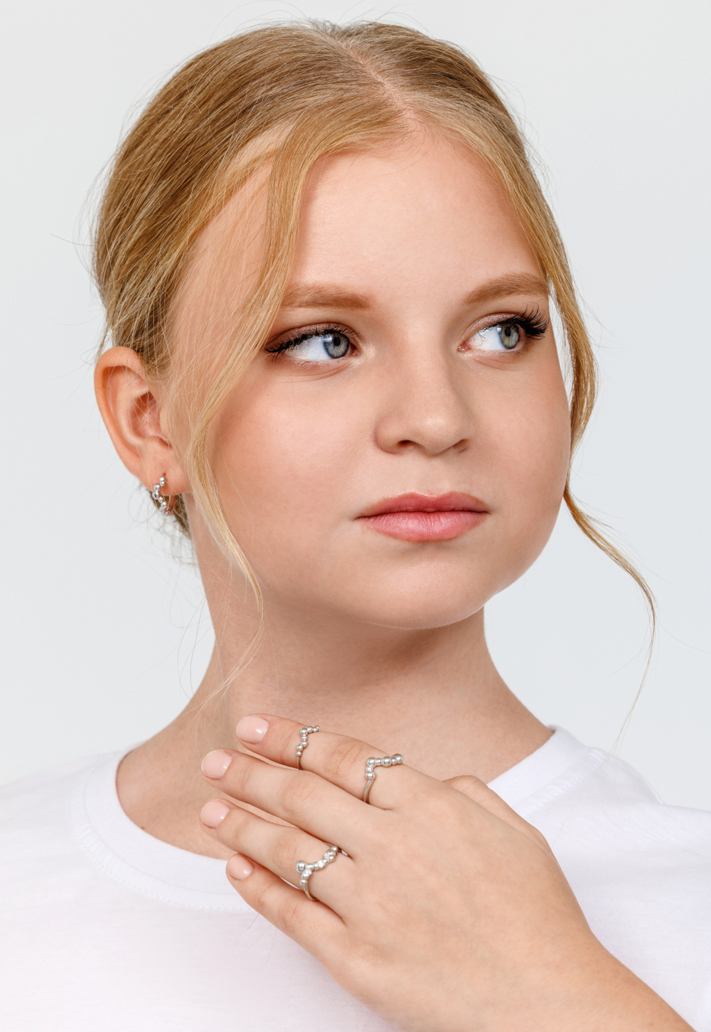 Серьги-конго из серебра без вставок