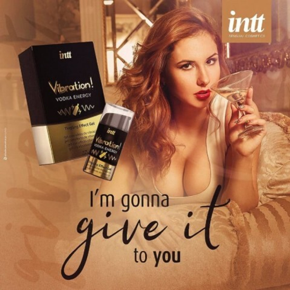 Возбуждающий гель с эффектом вибрации Vibration! Vodka energy (15 мл.) от INTT
