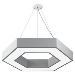 Светильник LED ЭРА Geometria SPO-123-W-40K-045 Hexagon 45Вт 4000K 2900Лм IP40 600*80 белый подвесной драйвер внутри