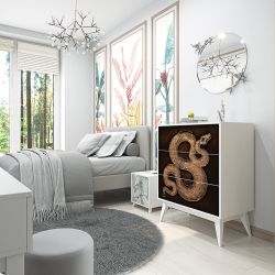 Комод Серпентис с 3 ящиками Айс