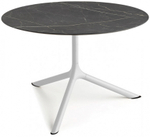 Столик ламинированный кофейный Scab Design Tripe Maxi, белый, черный мрамор Сахара