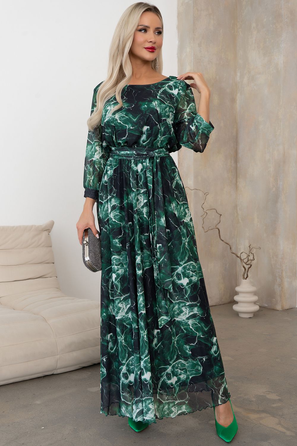 Платье Рафаэлла (малахит) Р11-1233/5 Nikol