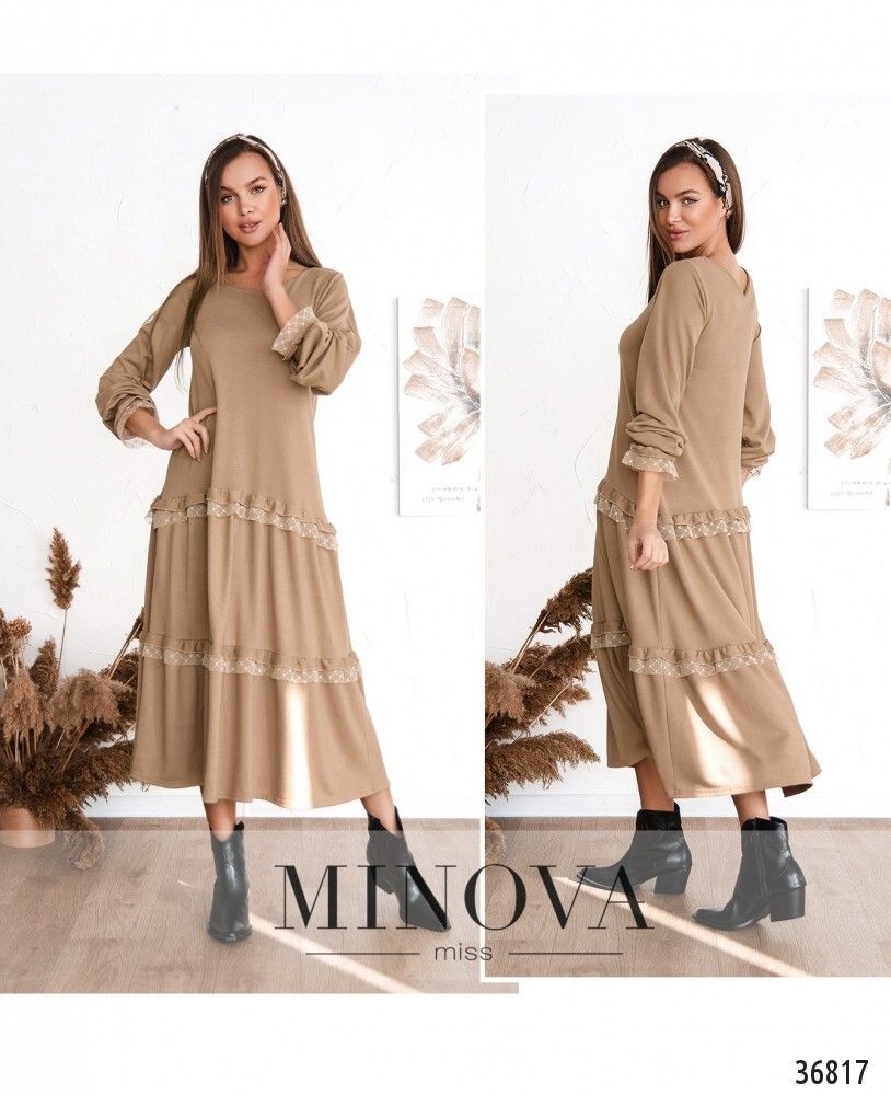 Платье 3130-бежевый Minova Платье 3130-бежевый Minova