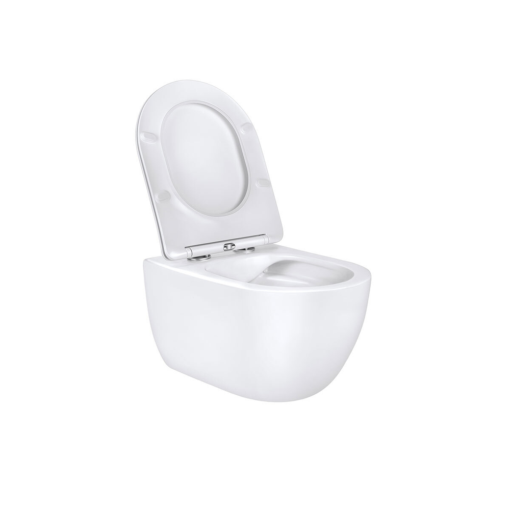 Унитаз подвесной Evo VT1-34 безободковый, цвет белый, ультратонкое soft-close сиденье