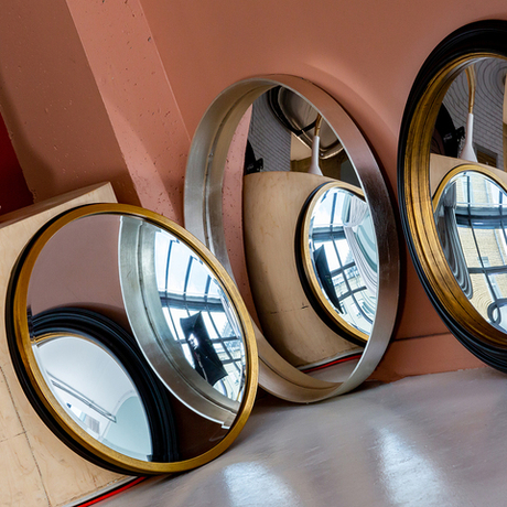 Зеркало настенное Объект мечты Зазеркалье Хогард Сильвер версия L fish-eye OM-21092113