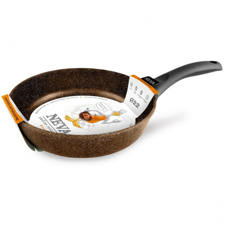 Сковорода 22 см НМП NEVA Granite Brown NGB122