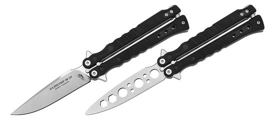 Нож НОКС Балисонг М210 сталь AUS8/420 (210-182401) + тренеровочный нож