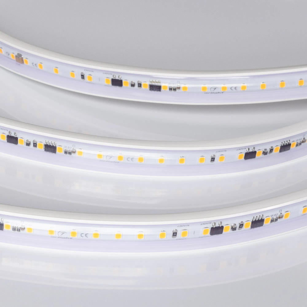 Светодиодная лента герметичная ARL-PV-A120-15mm 230V Warm3000 (15 W/m, IP65, 10m) (Arlight, -) 056693