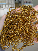 гшо2-аз Гематит синт. шар огранка 2мм, античное золото, 35см